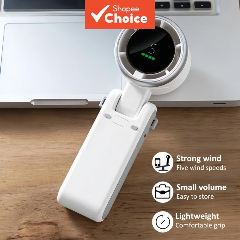 Portable Handheld Fan Desk Fan Neck Cooler Foldable Long Battery Life USB Rechargeable for Dorm Office Kipas tangan mudah alih, kipas meja, kipas leher, boleh lipat, bateri tahan lama, boleh cas semula USB untuk asrama dan pejabat