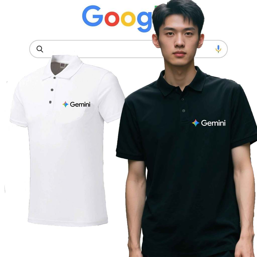 1 Google Gemini Cotton Polo Shirt Soft And Breathable Fabric Suitable For Everyday Wear In A Style That Likes Technology S-3XL
