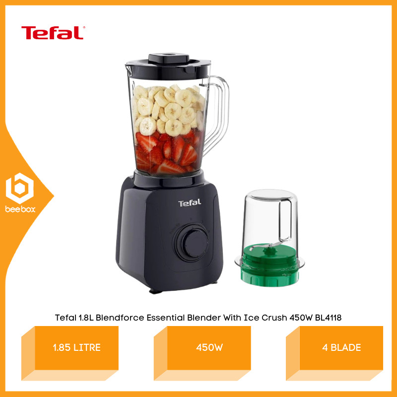 Tefal 1.85L Blendforce Essential Blender With Ice Crush 450W BL4118 Mesin Pengisar
