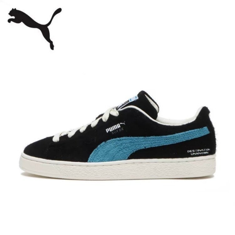 【PUMA Officiаl】PUMA Suede Unisex Low Cut Black Blue Sneakers