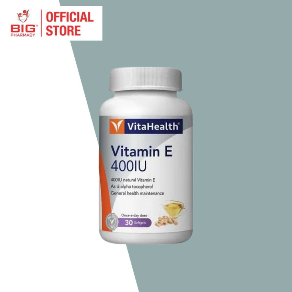 VITAHEALTH VITAMIN E 400IU SOFT CAPS 30S