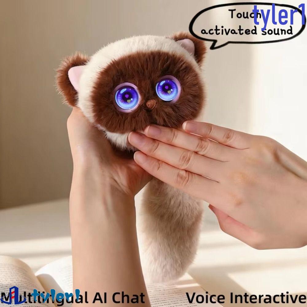 TYLER1 AI Cat Spirit Pendant, Winking Interaction AI Continuous Dialogue AI Cat Plush Toy, Personal Companion AI Cute Pets AI Companion Doll KeyChain