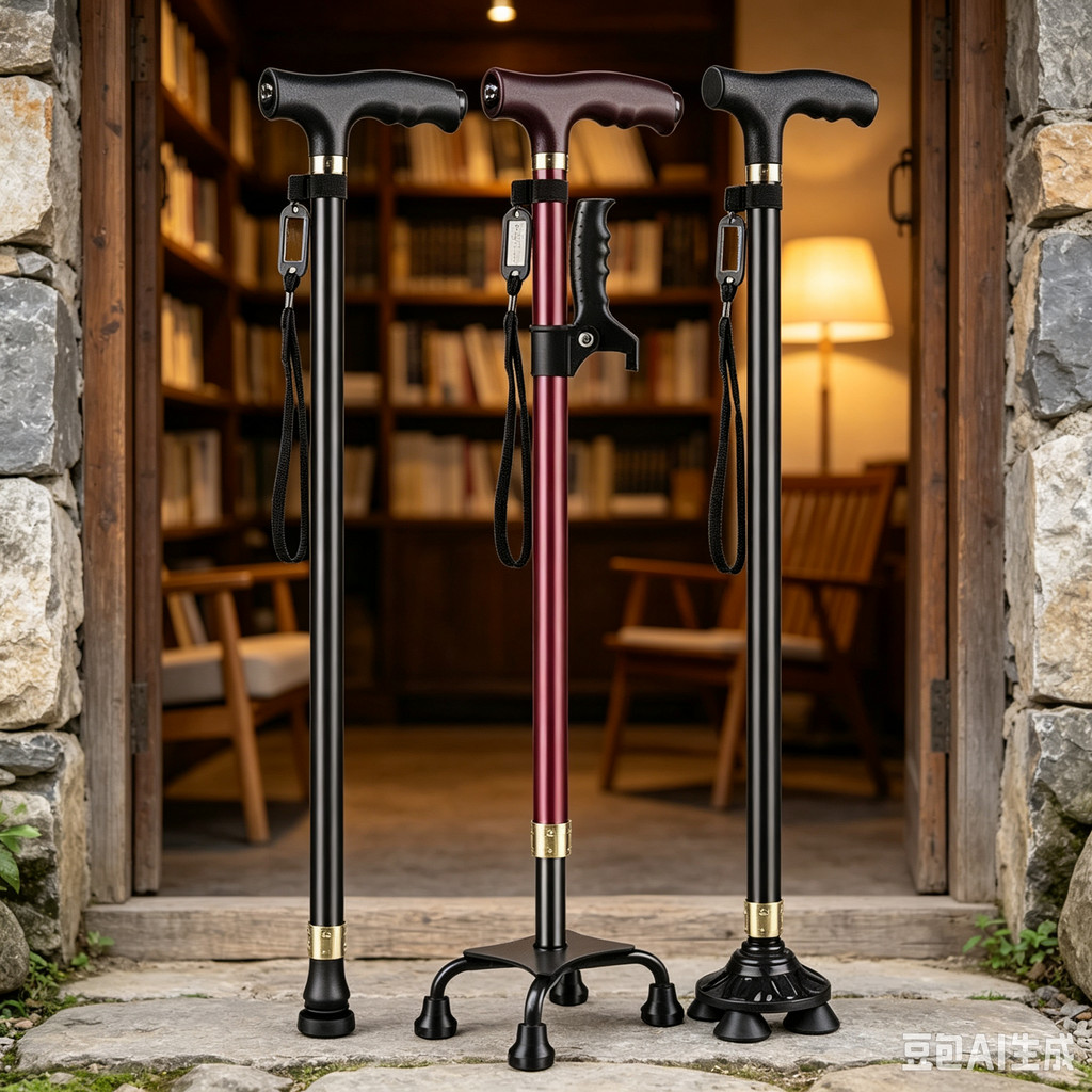 Elderly Crutches Shock-resistant Crutches Big Four-legged Cane、-*&***&&*&-*&***&-*&&***--&-、walking aid、walking cane、tongkat orang tua、tongkat lipat、 4 kaki、Foldable walking stick for elderly、tongkat kaki 4、拐杖椅子