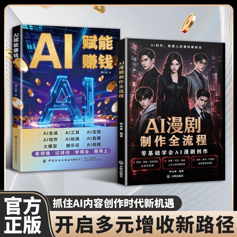 AI漫剧制作全流程教程零基础入门AI短剧漫画短视频创作变现工具书 AI Comic Drama Production Tutorial: A Beginner's Guide to Creating AI Short Dramas, Comics, and Short Videos for Monetization