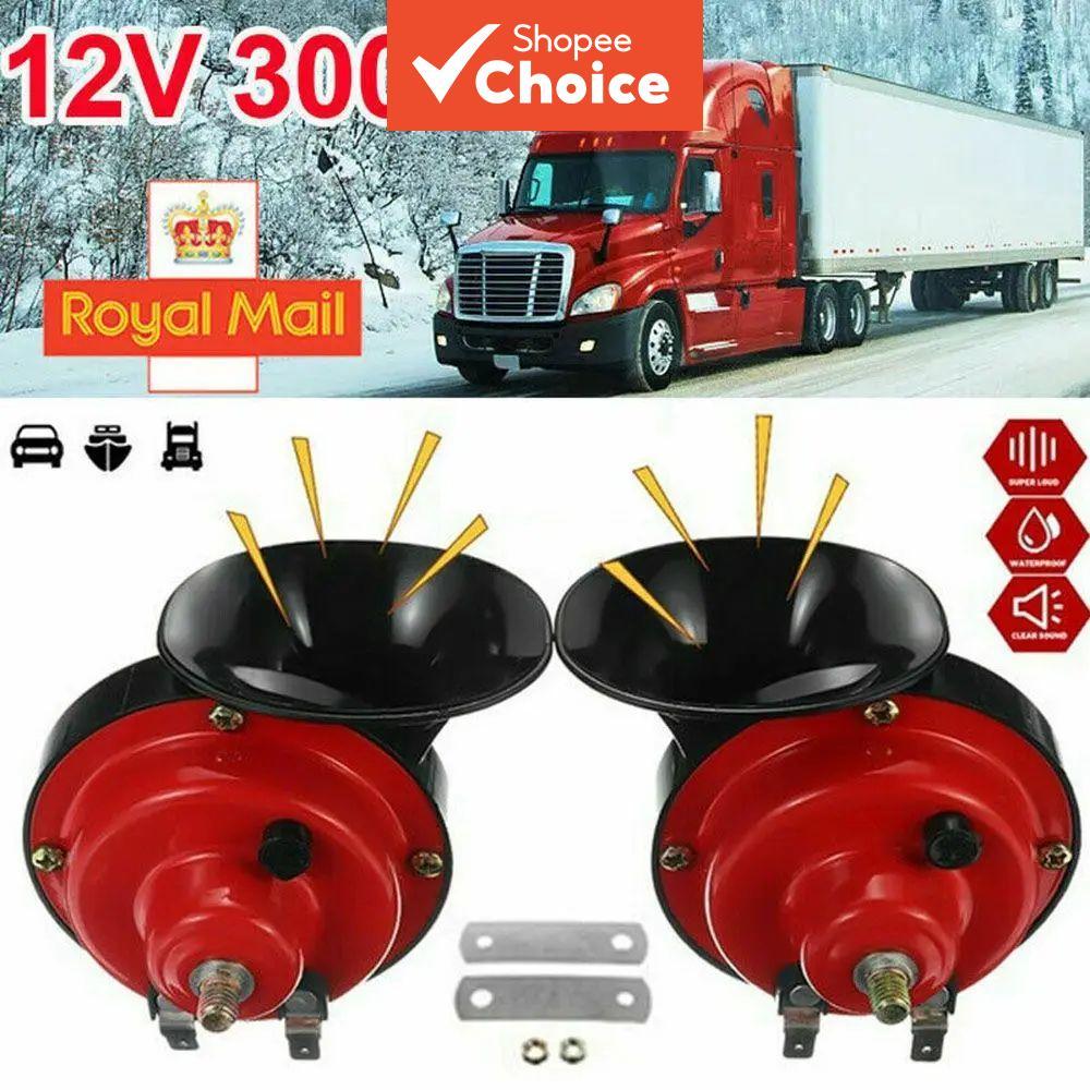 Car Motorcycle Modification Horn: 2Pcs 300 DB, 12V Electric Snail Air Horn, Loud Truck Accessory Hon Kereta/Motosikal: 2Pcs Udara Siput 300DB 12V, Aksesori Trak Bunyi Kuat