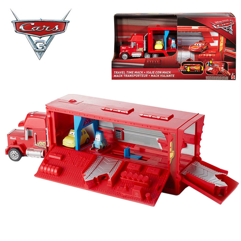 Classic Mattel Racing Story Vacation Mike Lightning McQueen Trailer Uncle Mai Multifunctional Transport Truck DXY87 Birthday Gift