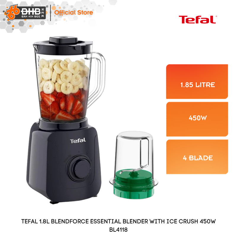Tefal 1.85L Blendforce Essential Blender BL4118 With Ice Crush 450W BL4118 Mesin Pengisar