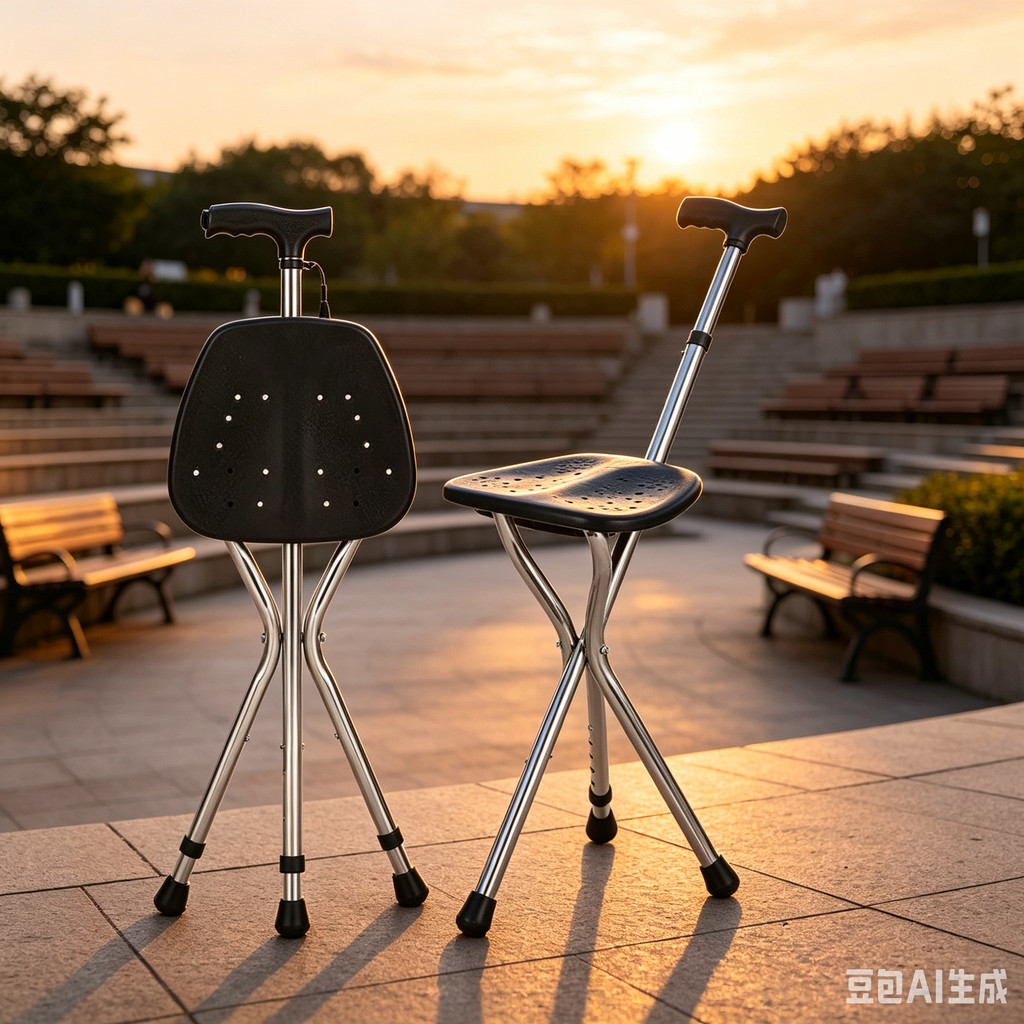 Walking Cane Stool Elderly Anti-slip Folding Walking Cane Chair-----&-*&*&--*&*&-*-、walking aid、tongkat orang tua、tongkat lipat、tongkat 4 kaki、Foldable stick for elderly、 kaki 4、拐杖椅子