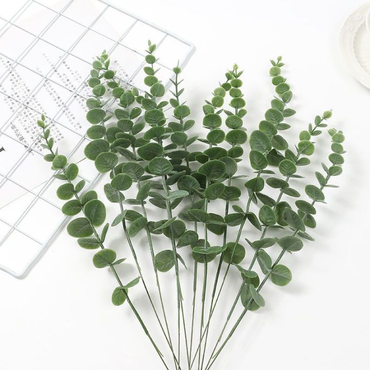 1Pcs 38cm Eucalyptus Leaf Flower Decorative Leaves For Vase Home Fake Plant bouquet