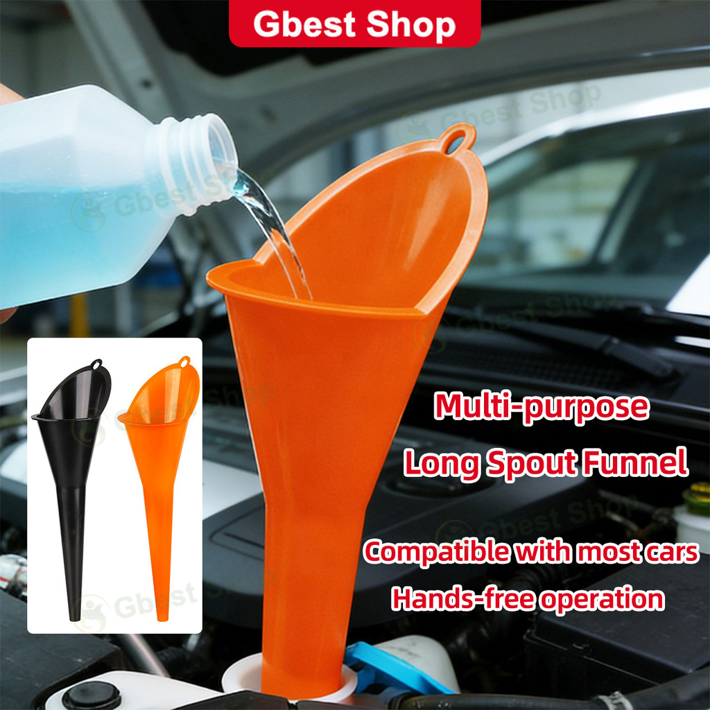 Gbest Corong Kereta Motosikal Long Spout Anti-Spill Funnel for Car Motorcycle Gasoline Fuel Oil Engine Machine Funnel油漏斗