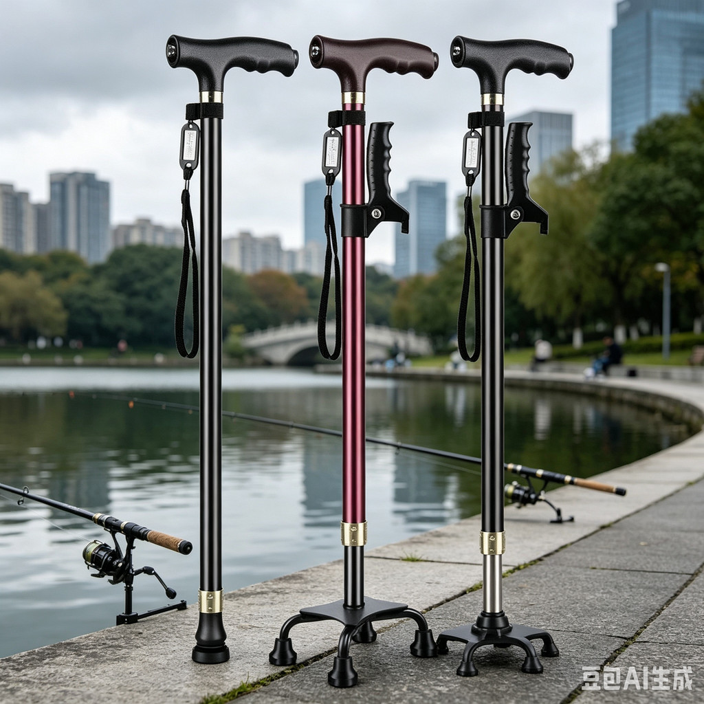 Elderly Crutches Shock-resistant Crutches Big Four-legged Cane、-*&***&&-&*&&-*-&&--*&***-&&&*-*、walking aid、walking cane、tongkat orang tua、tongkat lipat、 4 kaki、Foldable walking stick for elderly、tongkat kaki 4、拐杖椅子