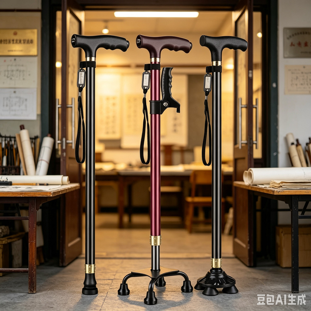 Elderly Crutches Shock-resistant Crutches Big Four-legged Cane、-*&***&&-&*&-&-*&-*&&****&**、walking aid、walking cane、tongkat orang tua、tongkat lipat、 4 kaki、Foldable walking stick for elderly、tongkat kaki 4、拐杖椅子