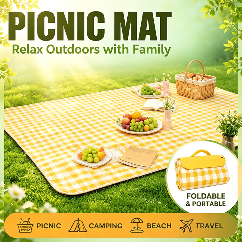 【Ready Stock】Tikar Berkelah Besar 300x200cm Kalis Air Boleh Lipat Portable Outdoor Camping Mat