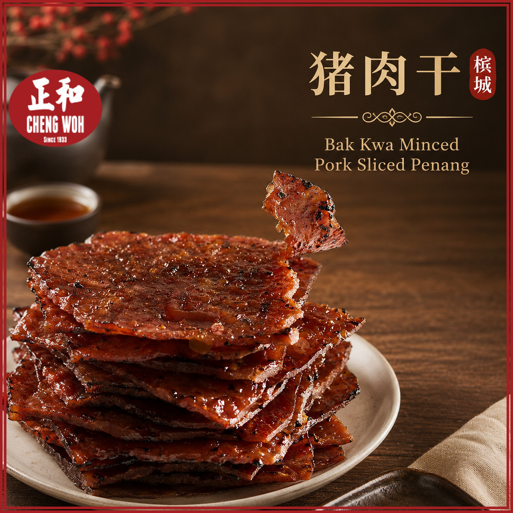 猪肉干 槟城 210-230克 Bak Kwa Minced Pork Sliced Penang 210-230g 本地