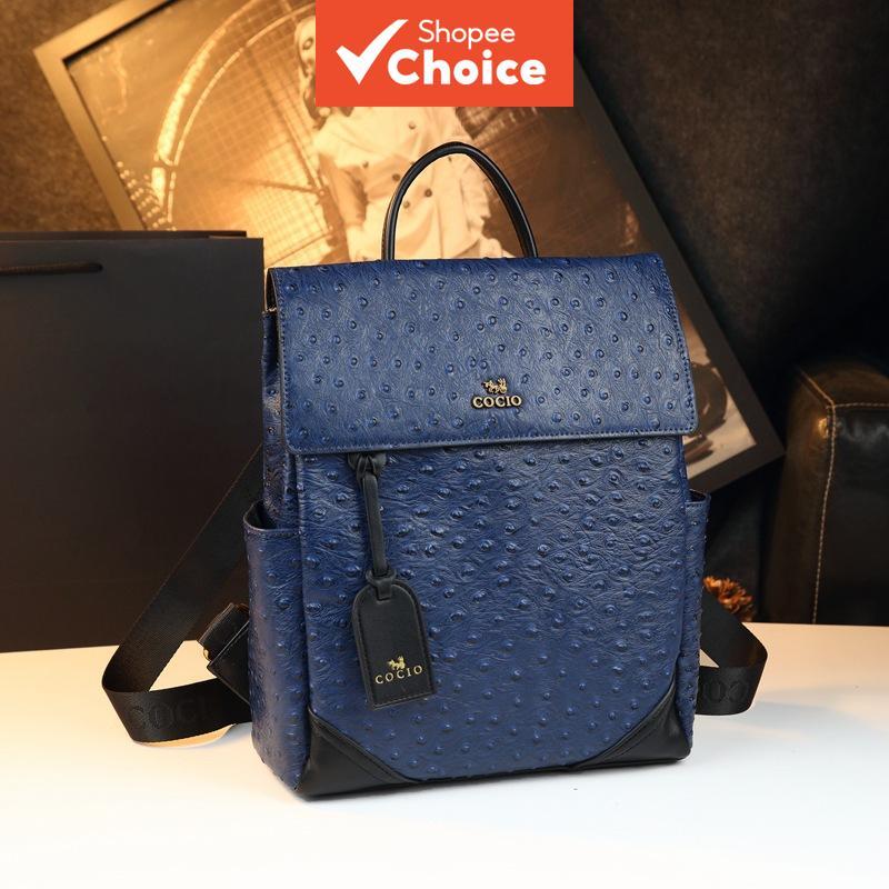 Women's Backpack 2026 Winter New Travel Versatile Fashion Ostrich Pattern Large Capacity Ransel Wanita 2026 Musim Sejuk Model Baharu, Serbaa, Bergaya, Corak Burung Unta, Ransel Berkapasiti Besar