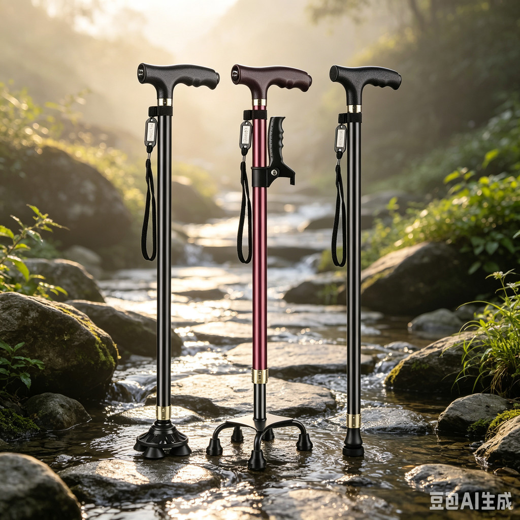 Elderly Crutches Shock-resistant Crutches Big Four-legged Cane、walking aid、walking cane、tongkat orang tua、tongkat lipat、tongkat 4 kaki、Foldable walking stick for elderly、tongkat kaki 4、拐杖椅子