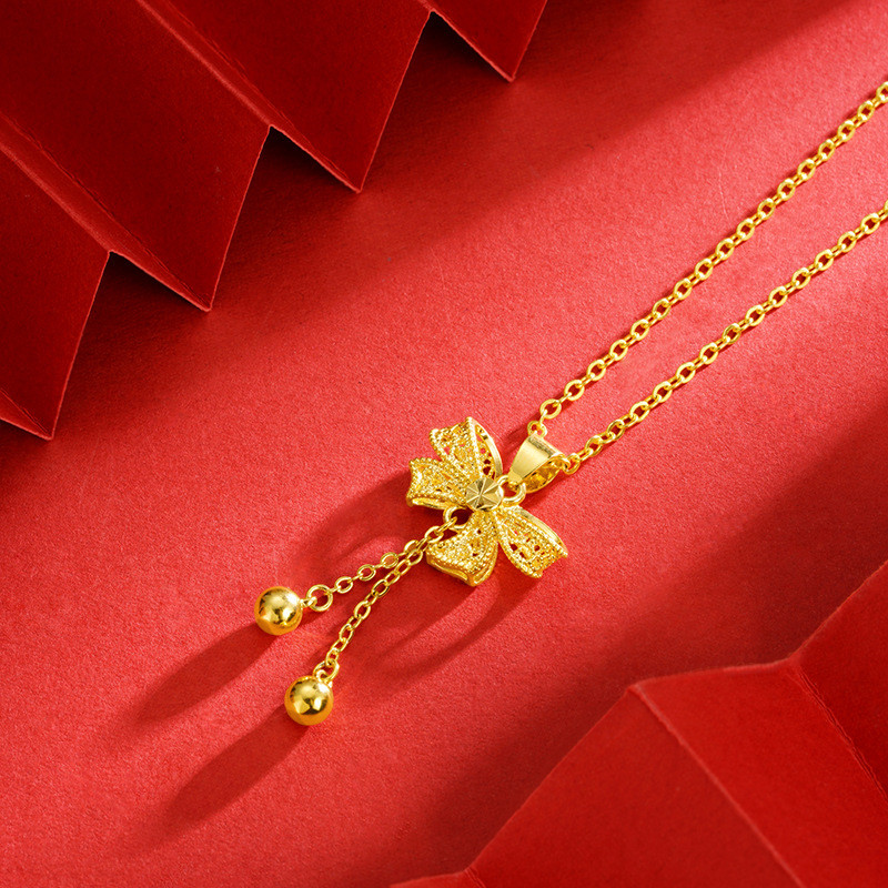 916 Rose & Bow Pendant / 916GOLD/916 Loket Bunga Raya Emas 916 Flower Gold Pendant 916