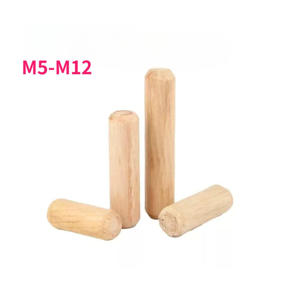 Log stoppers, wood nails, solid wood sticks, tenons, twill wedges, wood bolts, logs, small wood dowels, wardrobe cabinet connectors M5-M12【YH】