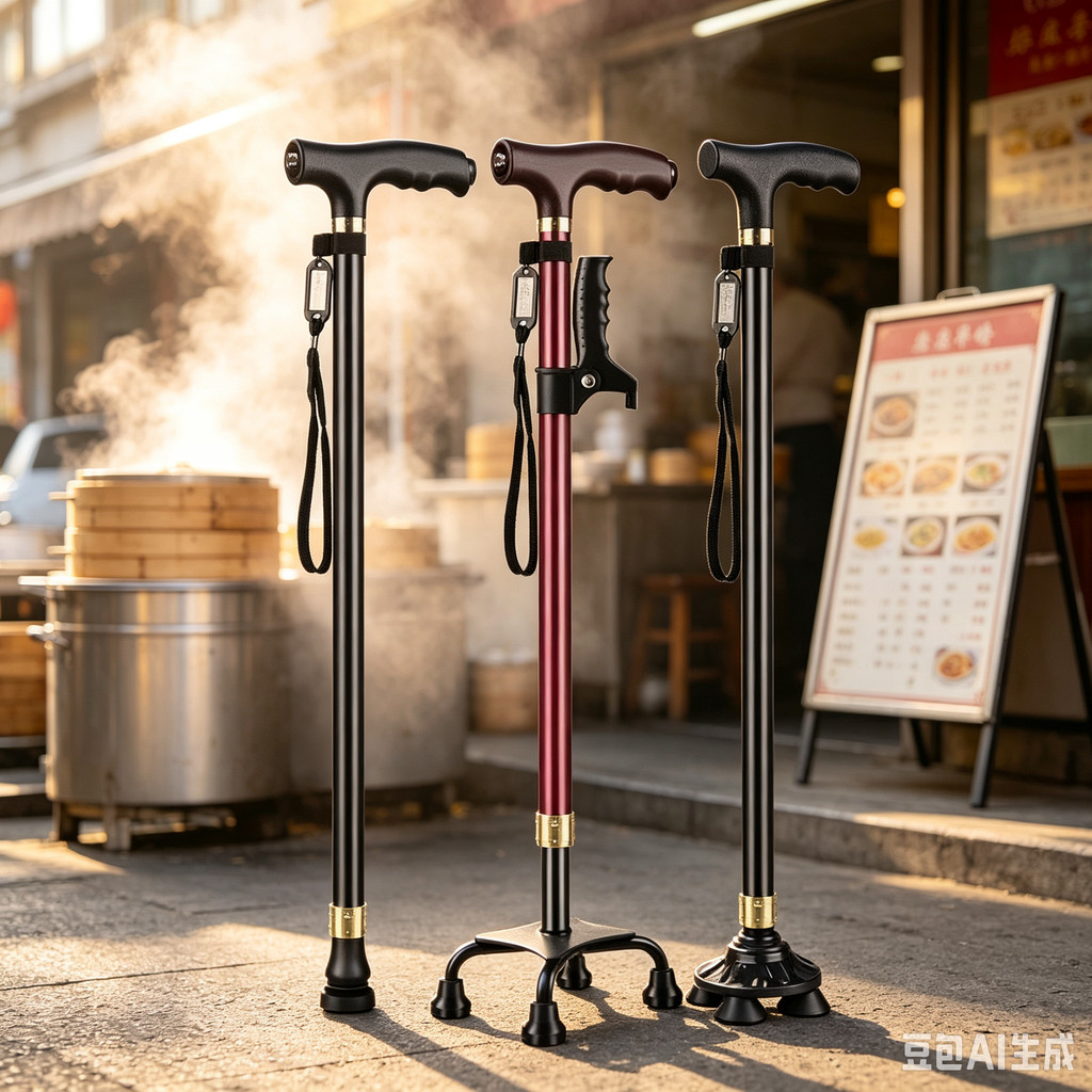Elderly Crutches Shock-resistant Crutches Big Four-legged Cane、*&--&-**&*--、walking aid、walking cane、tongkat orang tua、tongkat lipat、 4 kaki、Foldable walking stick for elderly、tongkat kaki 4、拐杖椅子
