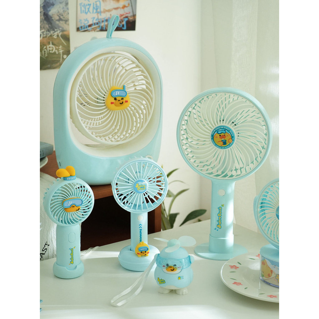 kipas usb kereta usb kipas mini mini kipas aircond Small Days Not Flip Chapter Cute Cute Cute Duck Theme Fan Summer Handheld Mini Portable Long Battery Life Small Fan