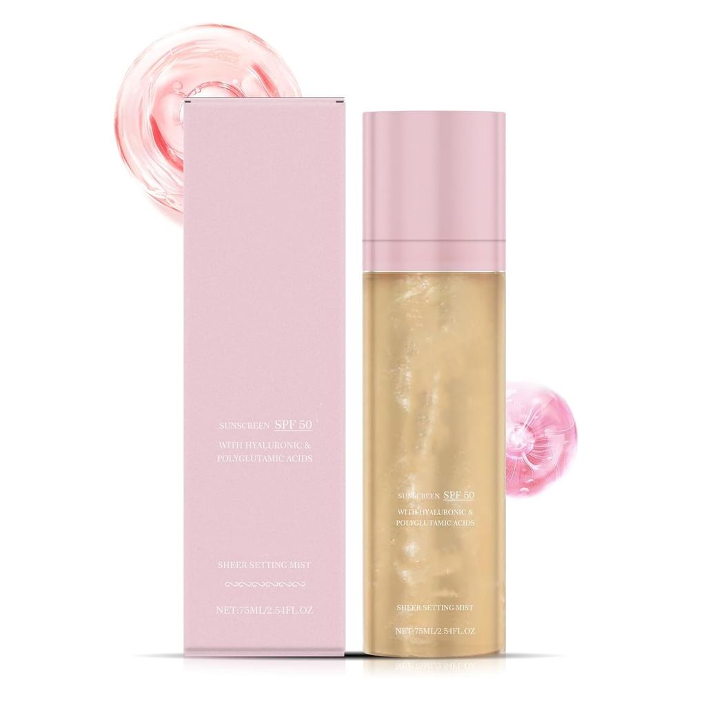 Sheer Setting Mist, Face Nighter Setting Spray Dengan Minyak Badan Berkilauan, Setting…