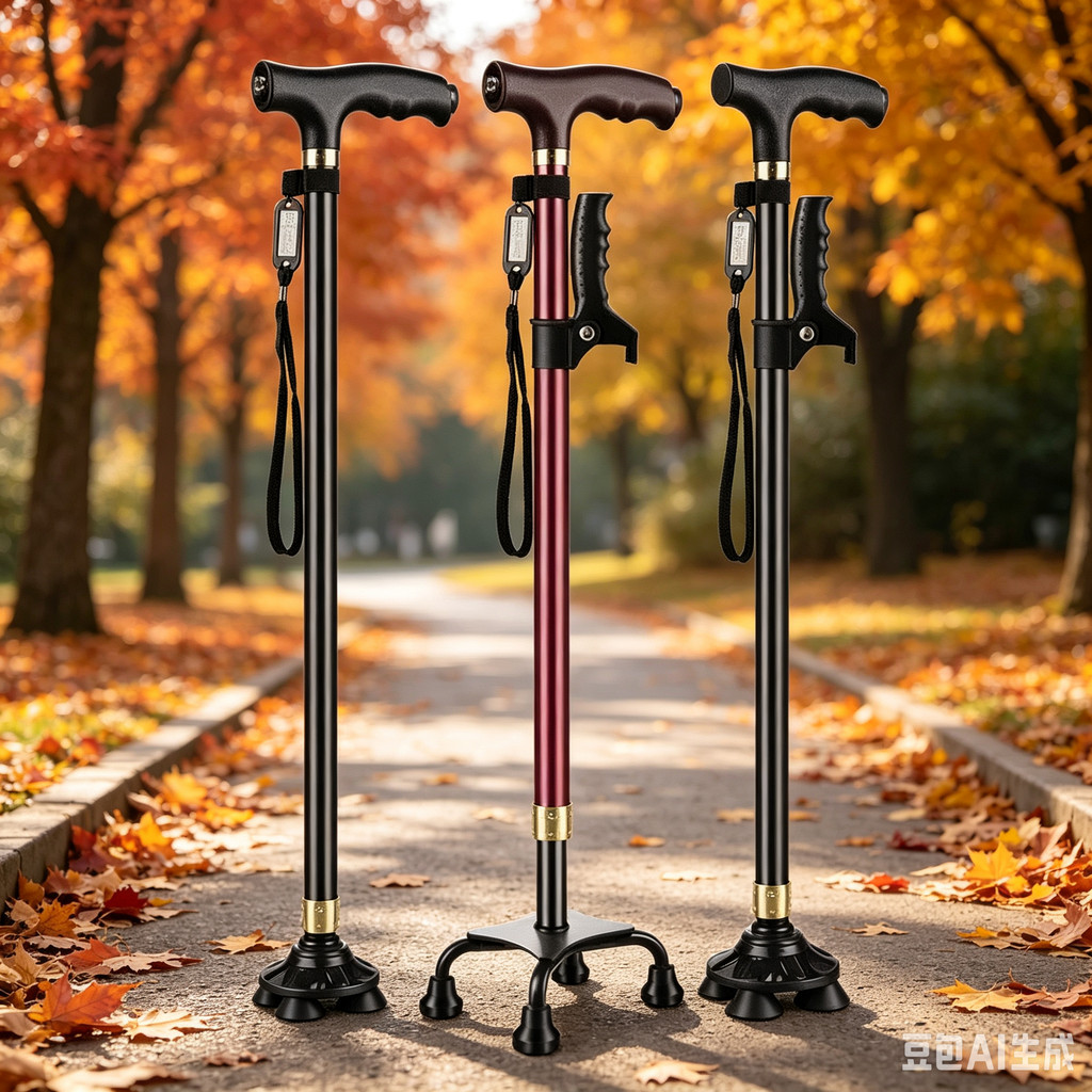 Elderly Crutches Shock-resistant Crutches Big Four-legged Cane、walking aid、walking cane、tongkat orang tua、tongkat lipat、 4 kaki、Foldable walking stick for elderly、tongkat kaki 4、拐杖椅子