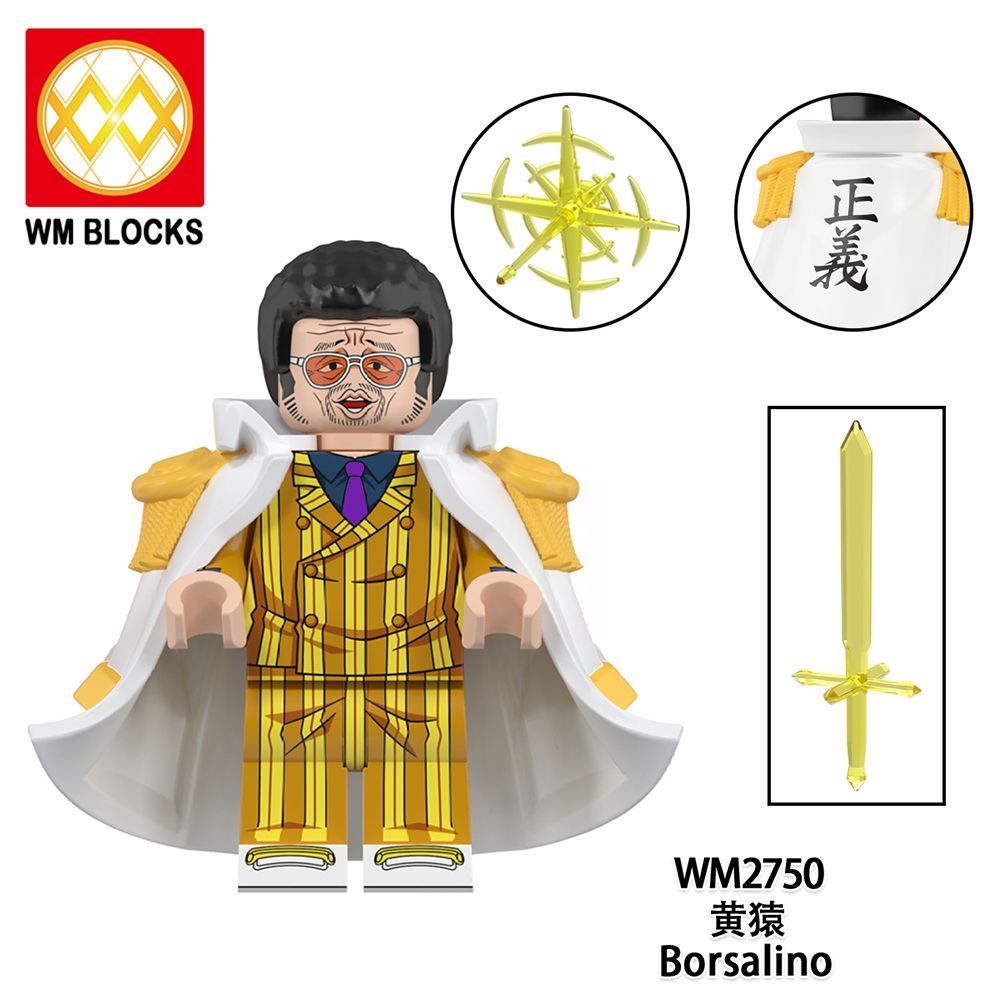 Compatible with Lego One Piece Series Chola Calmi Hawk Marshall D Titch Blocks Minifigure Toys