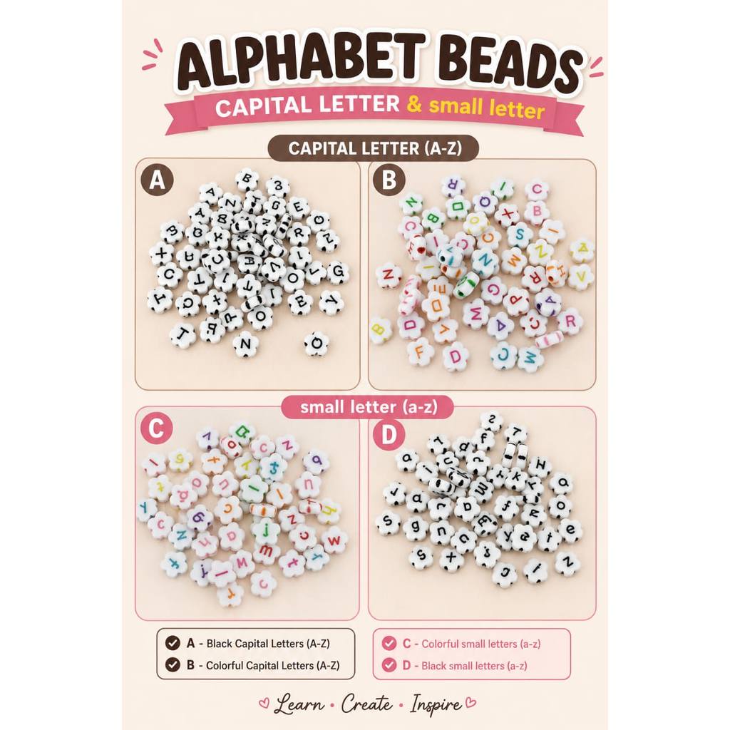 4*10 Sunflower Alphabet Beads Children Beaded DIY Handmade Jewelry Earrings Bracelet Necklace Jewelry Accessories