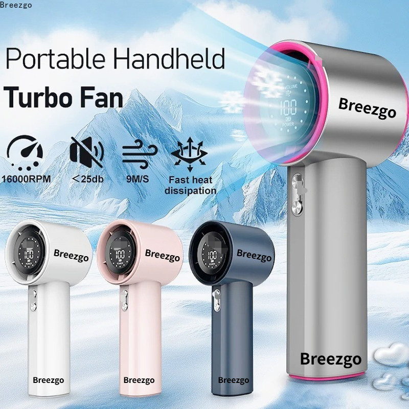 Kipas Tangan High Speed Turbo Handheld Mini Fan USB Rechargeable Portable Handheld Fan Kipas Mini Bateri Tahan Lama
