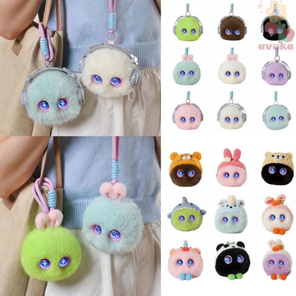 AVUKA AI Plush Companion Pendant, 66 Languages Interactive Interactive Talking AI Cat Keychain, Cute Emotional Support Plush Cute Design Soft Plush AI Cat Plush Toy Student Gift
