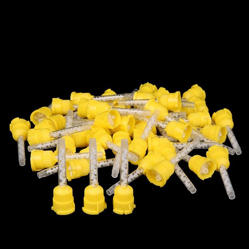50/100Pcs Dental Materials Dentistry Silicone Rubber Conveying Mixing Disposable Impression Nozzles Mixing Tips Mixing Tube