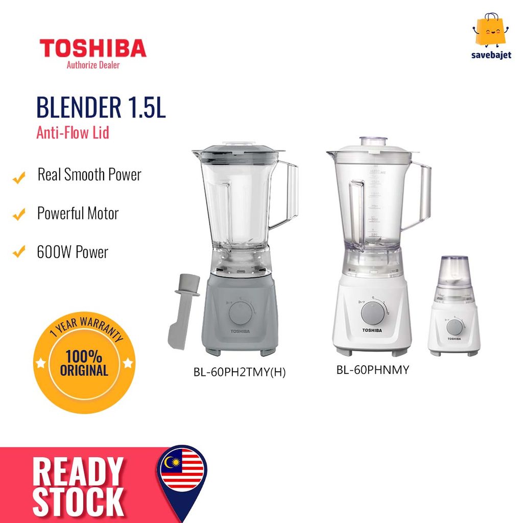 Toshiba Mesin Pengisar Makanan Blender ( 1.5 L ) BL-60PHNMY BL-60PH2TMY(H) Blender Elektrik
