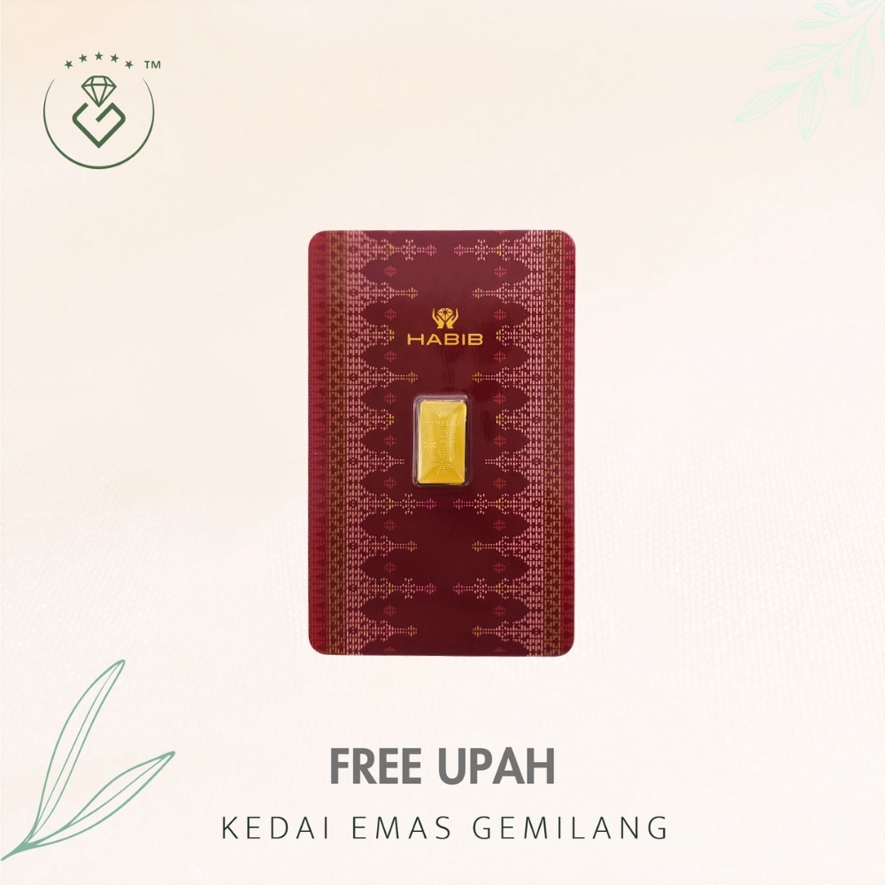 [Kedai Emas Gemilang] 8001263 Habib 1G (H0360002) Gold Bar (1.545Cm) (1G) [999&hellip;