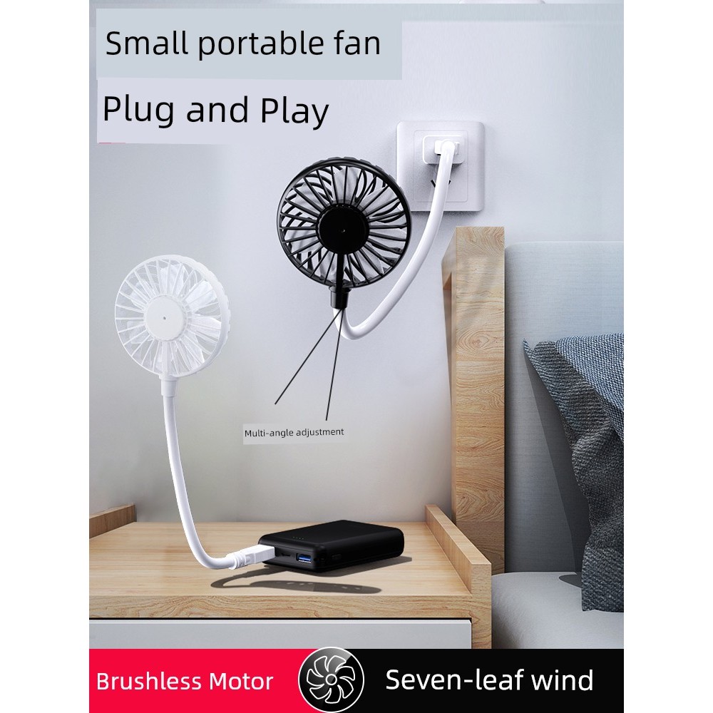 kipas mini bateri tahan lama kipas usb kereta usb kipas mini Long Portable Plug-In Power Bank Influencer USB Small Fan