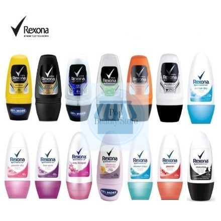 Rexona Deodorant Roll On 45ml Passion Shower Clean Free Spirit Sexy Whitening V8 Ice Cool Sport