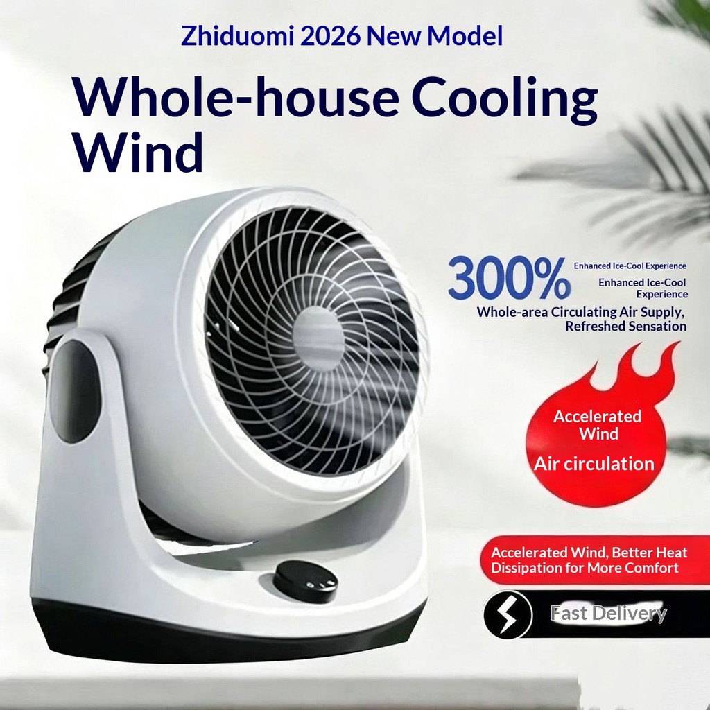 Genuine Summer New Fan Household Air Table Small Fan Wind Power High Power Strong Wind 220V Plug-In Circulating Fan