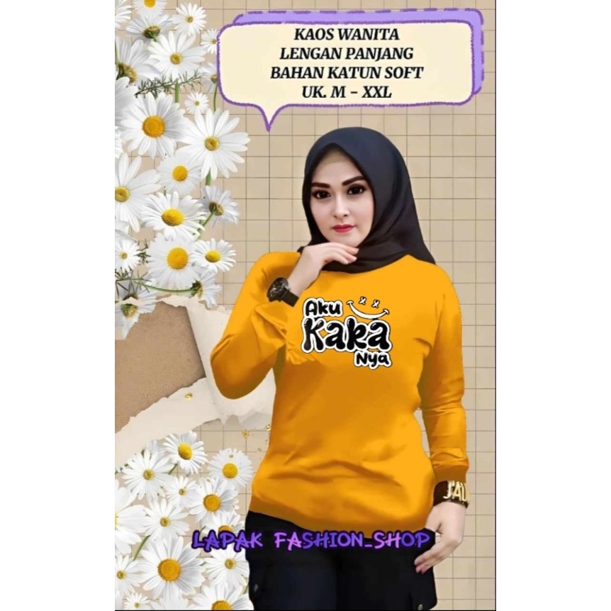 KATUN T-SHIRT Wanita LONG-SLEEVED TEENAGE/ WITH KAKANYA WRITING CHARITY/ UK.M-XXL TOP/ Wanita T-SHIRT/ Wanita CLOTHING/ Wanita LONG-SLEEVED T-SHIRT/ T-SHIRT/ DISTRO T-SHIRT/ COTTON/