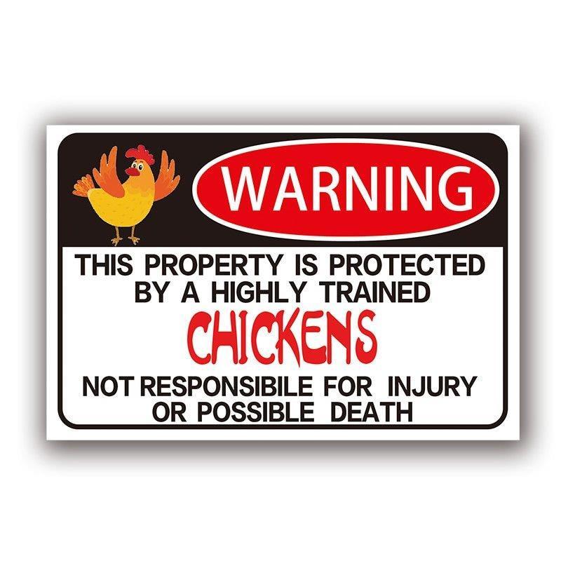 English Breeding Small Animal Prompt Signs Chicken Duck Pig Turtles No Entry So as Not to Be Accidentally Injured Prompt Signs 9.15