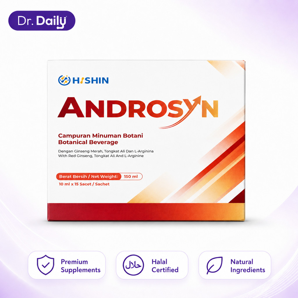 [Dr. Daily]HISHIN Androsyn Botanical Beverage with Red Ginseng, Tongkat Ali & L-Arginine | Support Energy & Men’s Vitality