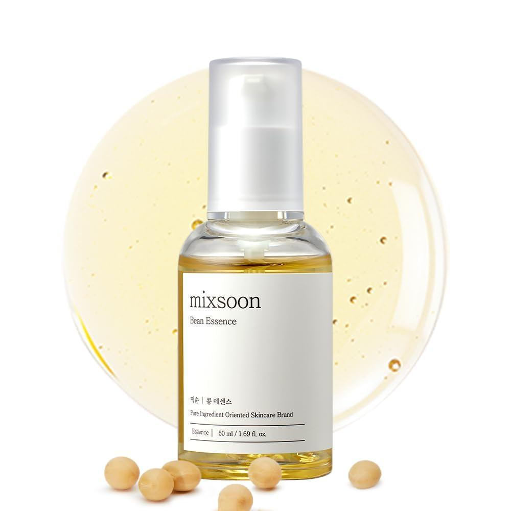 Mixsoon Bean Extract Facial Moisturizing Exfoliating Product, Fermented Bean Extract, Hyaluronic Acid Essence, SKPS
