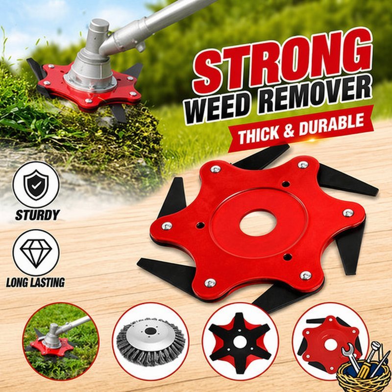 Steel Wire Grass Trimmer Head Weeding Wheel Mesin Potong Rumput Derusting Lawn Mower Brush