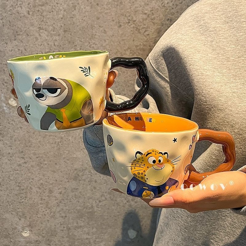 Crazy Animal City Leopard Police Officer Mug Female 2026 High-value Household Ceramic Cup Couple