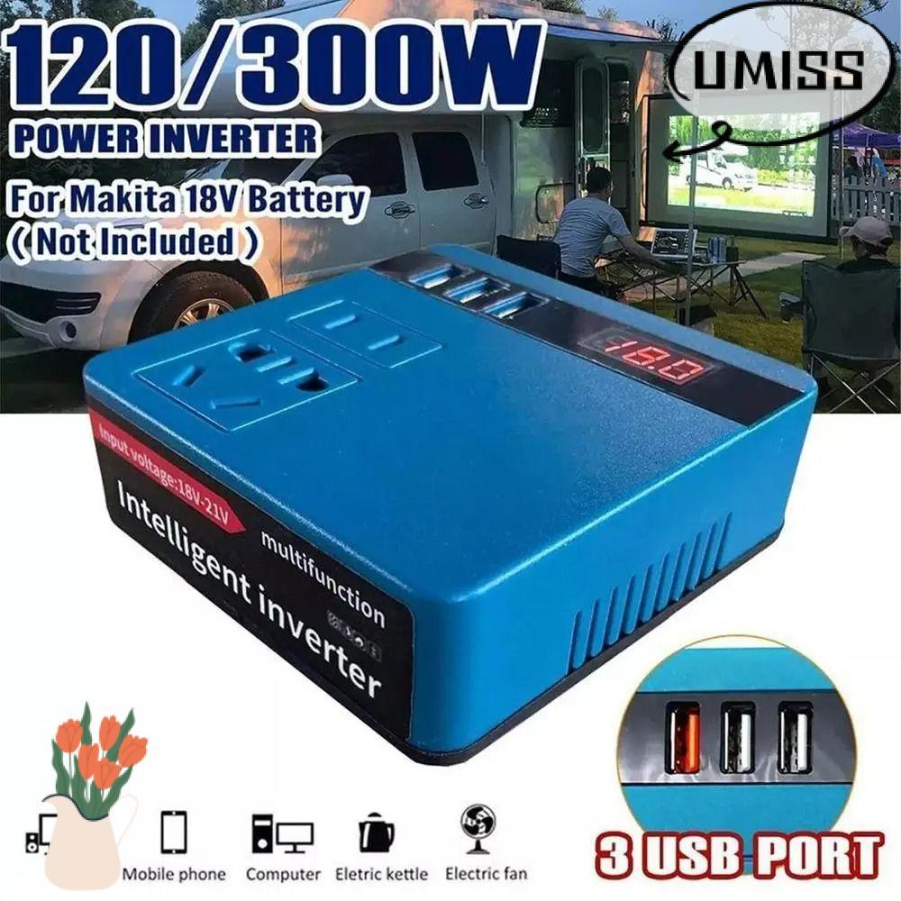 UMISTYDREAM9IQ0 1Pcs Smart Transformer, 18V 20V To 220V Multifunctional Battery Inverter, 120W Household Dual Plug Outdoor Work Inverter