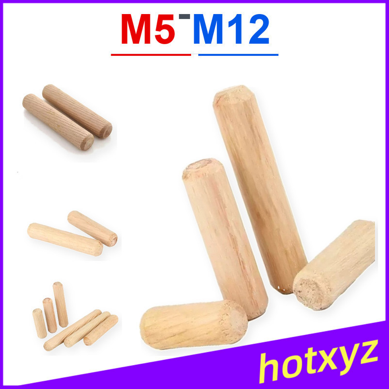 Log stoppers, wood nails, solid wood sticks, tenons, twill wedges, wood bolts, logs, small wood dowels, wardrobe cabinet connectors M5-M12【YX01】
