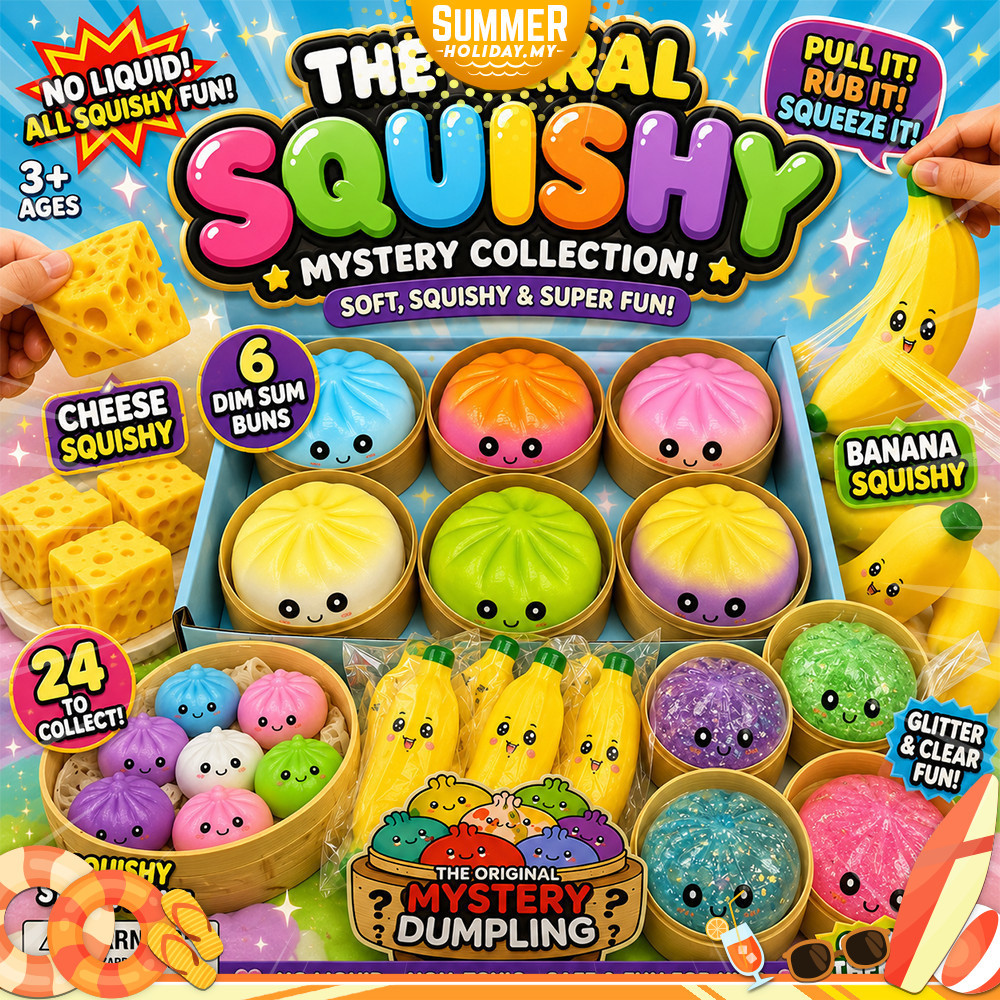 [8.5CM] Big Dumpling Squishy Bun Blind Box Glitter Stress Relief Squishy Toys Squishy Dumpling Viral Mainan