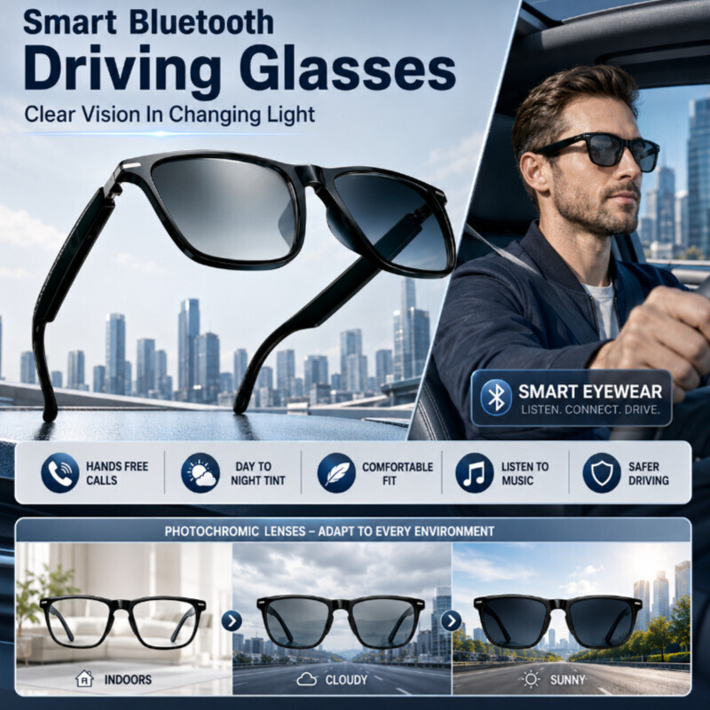 【Real-Time AI Translation】 Smart Zoom Color-Changing Solar AI Translation Glasses / Smart Sunglasses / AI Translation Glasses / Adaptive Lens / UV Protection / Travel Gadgets -智能变焦变色实时AI翻译眼镜