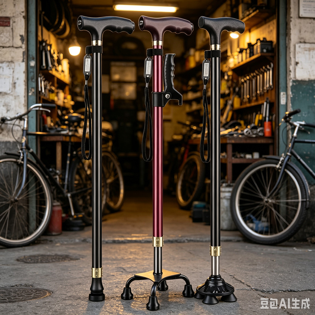 Elderly Crutches Shock-resistant Crutches Big Four-legged Cane、-*&***&&--&---&**--&&*--*&-**&-&-*&-&&**、walking aid、walking cane、tongkat orang tua、tongkat lipat、 4 kaki、Foldable walking stick for elderly、tongkat kaki 4、拐杖椅子