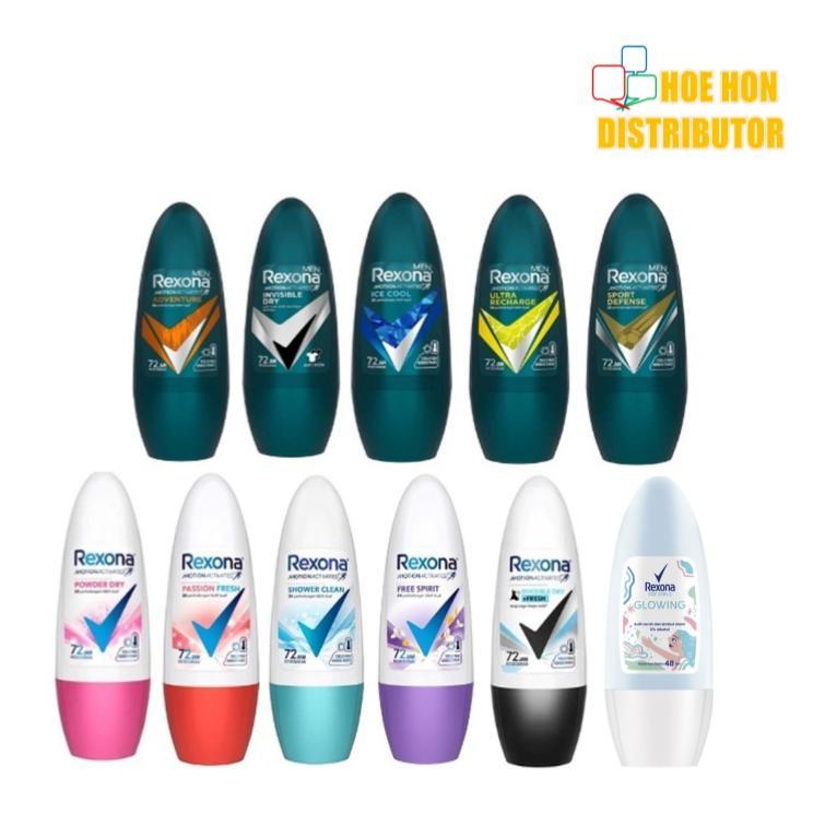 [Import] Rexona Deodorant Roll On 45ml Shower Clean Free Spirit Sport Defense Ice Cool Powder Dry Invisible