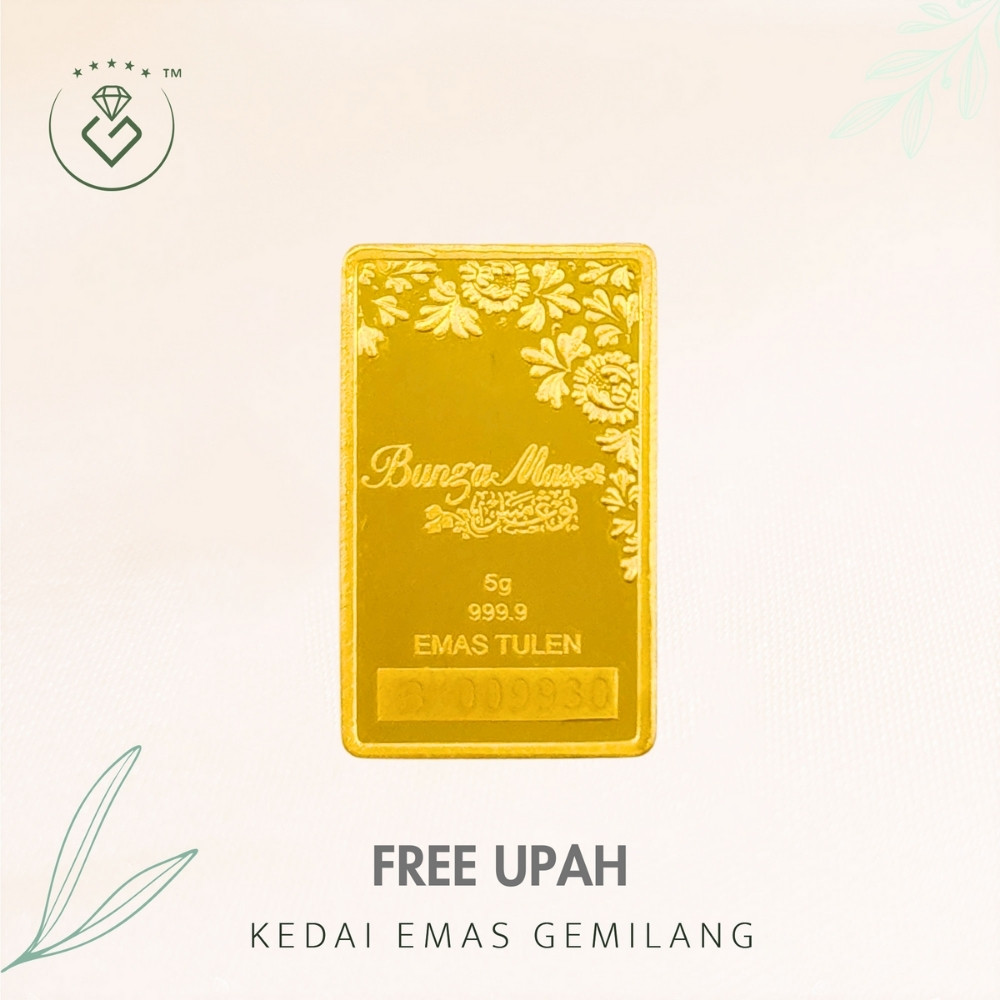 [Kedai Emas Gemilang] 8001271 Public Gold 5G (B009930) Gold Bar (2.3Cm) (5G)&hellip;