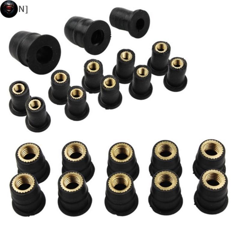 PTS  10PCS Motorcycle For M4/M5/M6 Rubber Well Nuts Riding Accessories Fastener Goods null